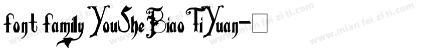 font family YouSheBiaoTiYuan字体转换